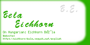 bela eichhorn business card